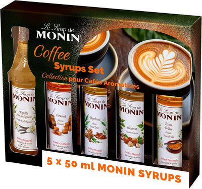 Monin Premium Coffee & Cocktail Syrup Gift Set 5x5cl Assorted